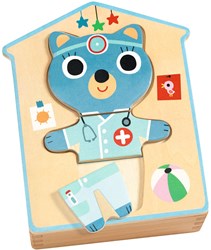 Djeco puzzle de madera Dressup - mix - juguete de madera FSC