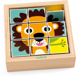 Djeco puzzle de madera Tournanimo - juguete educativo madera FSC