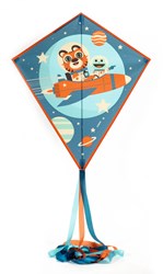 Djeco cometa Rocket - cometa colorida para niños con bolsa de almacenamiento