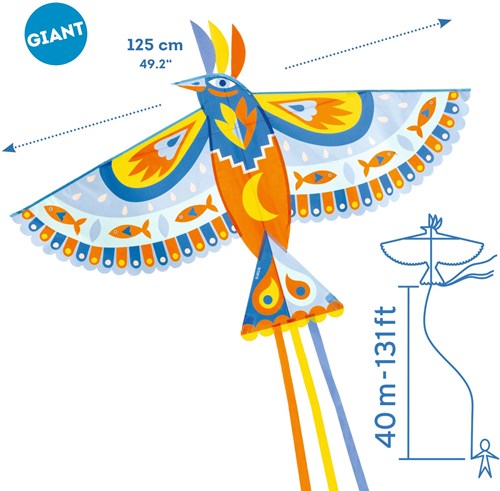 Djeco cometa Maxi Bird juguete pájaro gigante colorido-2