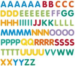 Djeco imanes de madera letras educativas - 83 piezas coloridas FSC