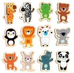 Djeco imanes de madera animales Coucou - Juguete magnético FSC 100%