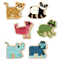 Djeco imanes de madera Mixanimo - juguete educativo FSC 100% animales
