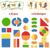 Djeco imanes de madera Geoform - juguete educativo FSC 100% para niños-2