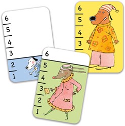 Djeco juego de cartas Bata-waf - FSC MIX - perros divertidos - sostenible