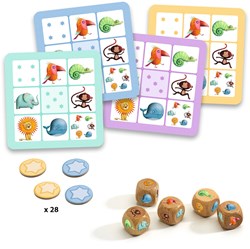 Djeco juego clásico Yams - juego de dados de madera para niños