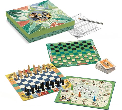 Djeco caja de juegos clásica - 20 juegos de mesa clásicos FSC MIX