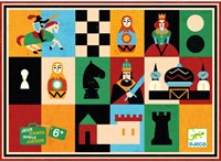 Djeco juego clásico ajedrez y damas - juego de mesa de madera FSC-3