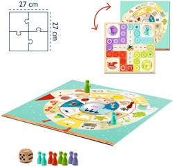 Djeco juego clásico Ludo & Co Junior - juego de viaje para niños
