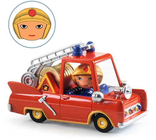 Djeco camión de bomberos juguete Little fire truck para niños-2