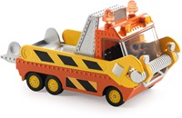 Djeco coche de juguete grúa Crazy truck con plataforma