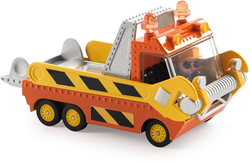 Djeco coche de juguete grúa Crazy truck con plataforma