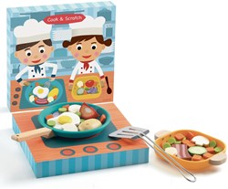 Djeco juguete de cocina Cook & Scratch - set de madera FSC