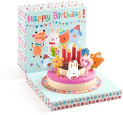 Djeco juguete de madera Happy Birthday - FSC 100% sostenible
