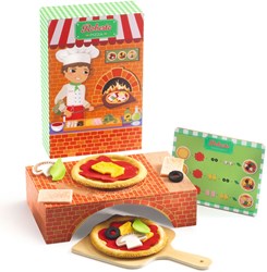 Djeco set de pizza de juguete - Roberto Pizza - juego de imitación