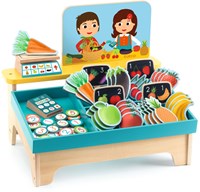 Djeco puesto de mercado de juguete Léa & Milo - juego de rol mercado