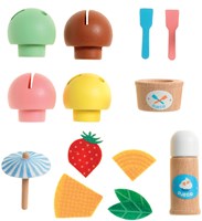 Djeco set de helados de juguete - juguete de imitación de madera FSC 100%-2