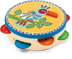 Djeco instrumento musical pandereta - juguete de madera FSC