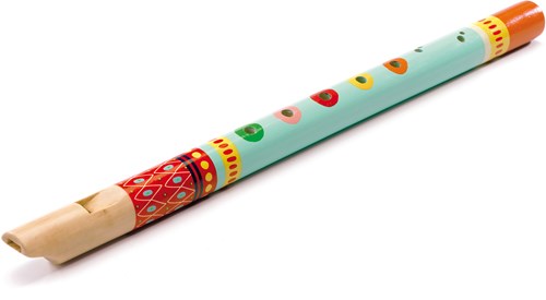 Djeco flauta de madera animambo FSC 100% - instrumento musical colorido