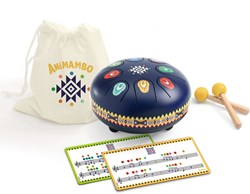 Djeco instrumento musical ANIMAMBO tongue drum de metal para niños