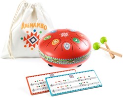 Djeco juguete instrumento musical - Animambo tambor de lengüetas rojo 8 notas FSC