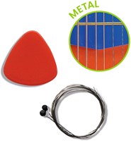 Djeco guitarra juguete 6 cuerdas metálicas pequeña FSC 100% música-3