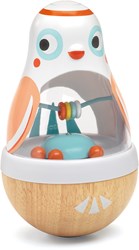 Djeco juguete bebé búho de madera balanceante BabyPoli colores pastel