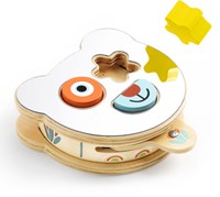 Djeco juguete para bebé BabyBoomi caja clasificadora de formas de madera con espejo