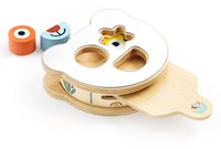 Djeco juguete para bebé BabyBoomi caja clasificadora de formas de madera con espejo-2