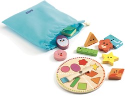 Djeco juguete para bebés TactiloBasic - juego de formas de madera