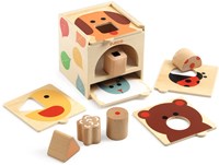 Djeco BoxBasic - caja de juguetes de madera FSC 100% sostenible