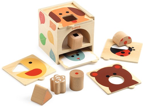 Djeco BoxBasic - caja de juguetes de madera FSC 100% sostenible