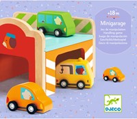 Djeco juguete de madera Minigarage colores bebé FSC 100% sostenible-3