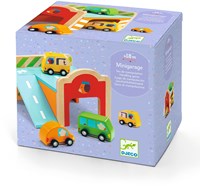 Djeco juguete de madera Minigarage colores bebé FSC 100% sostenible-2