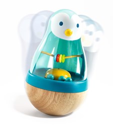 Djeco bebé pingüino tambaleante juguete colorido para bebés