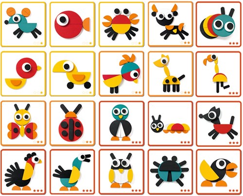 Djeco set de construcción animales Ze Geoanimo - juguete de madera FSC