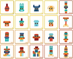 Djeco set de construcción de madera Ze Faces - educativo FSC 100%