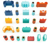 Djeco set de construcción de madera Ze Faces - educativo FSC 100%-2