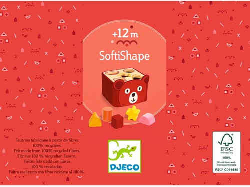 Djeco juguete para bebé SoftiShape - formas coloridas FSC 100%-3