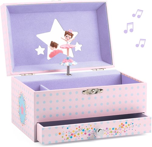 Djeco caja de música bailarina - joyero rosa lila