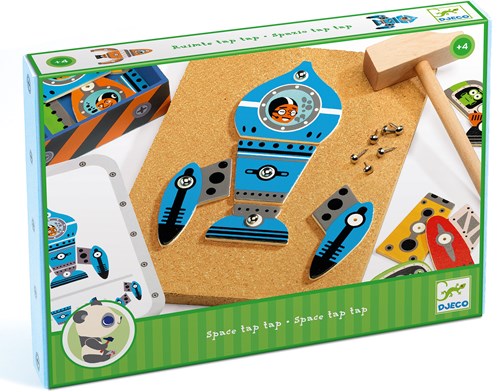 Djeco juego de martillo Tap tap Space - juguete de madera FSC 100%-3