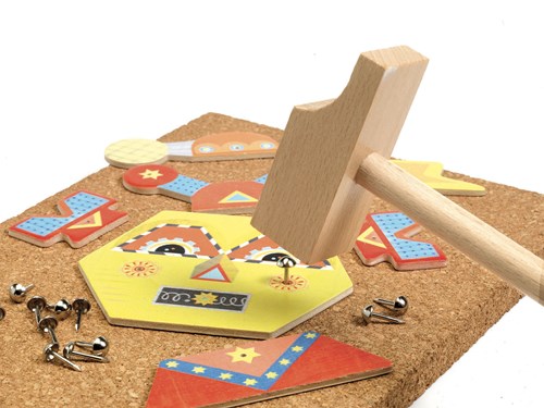 Djeco juego de martillo Robots tap tap - juguete de madera FSC-2