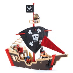 Djeco barco pirata juguete de madera - Arty Toys barco pirata FSC