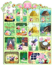 Djeco puzzle Les Trois Petits Cochons - 35 piezas - FSC MIX