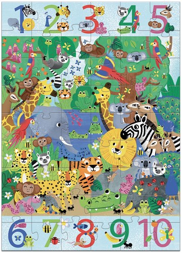 Djeco puzzle gigante Jungle - juguete educativo cartón FSC