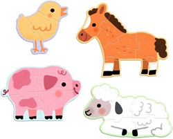 Djeco juguete educativo puzzle granja FSC mix 3-6 piezas