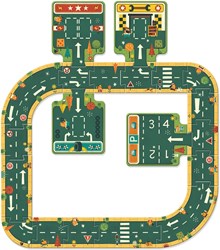 Djeco puzzle de carretera - set de juego para niños - carreteras de cartón