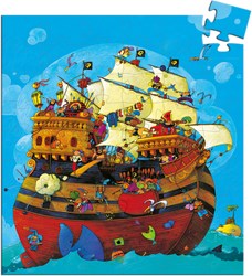 Djeco puzzle El barco de Barbarroja - 54 piezas - caja con forma de barco