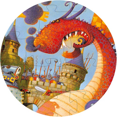 Djeco puzzle silueta caballero y dragón - 54 piezas - puzzle infantil-3