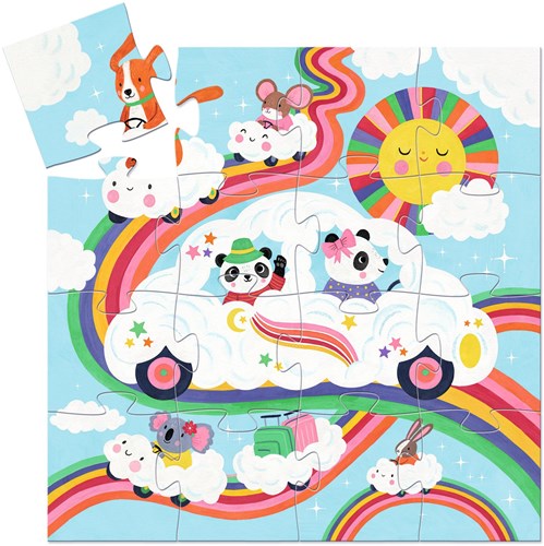 Djeco juguete puzzle Voiture nuage 16 piezas FSC MIX